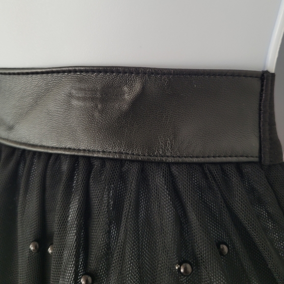 NWT Rare Deadstock Victoria's Secret Beaded Sheer Tulle Sexy Leather Midi Skirt - Picture 5 of 16